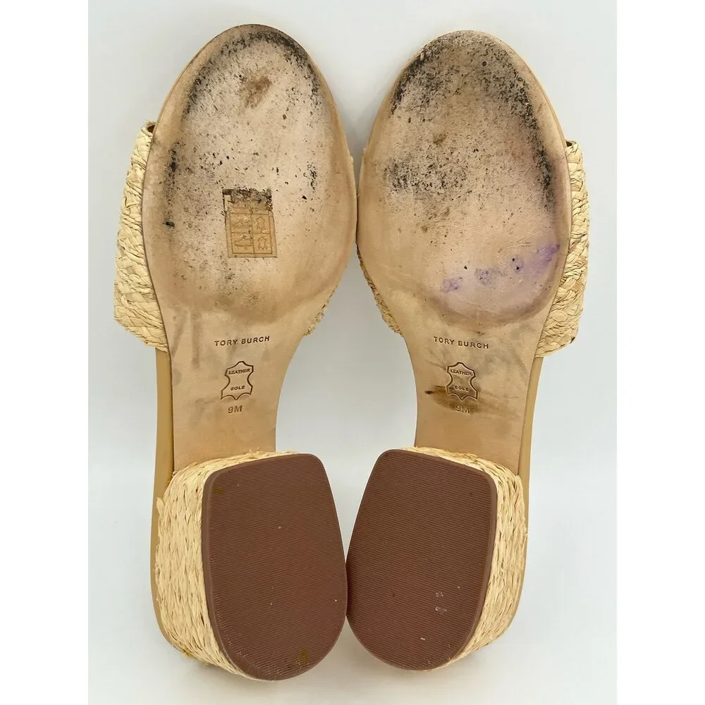 TORY BURCH Size 9M STRAW Women Sandal